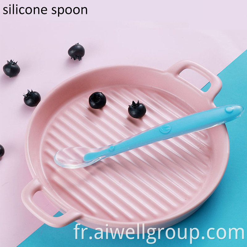 Baby Food Training Silicone Feeding Spoon